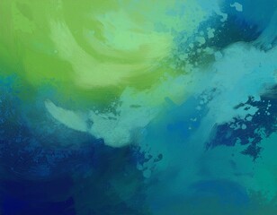 Obraz premium Abstract greenblue background with tonal transitions Abstract background with spots of green and blue paint