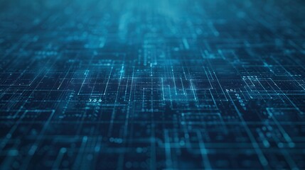 A captivating blue digital background showcasing abstract lines and patterns, perfect for technology and data presentations.