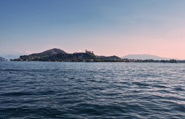 panorama of lake Maggiore,Piedmont,Italy.