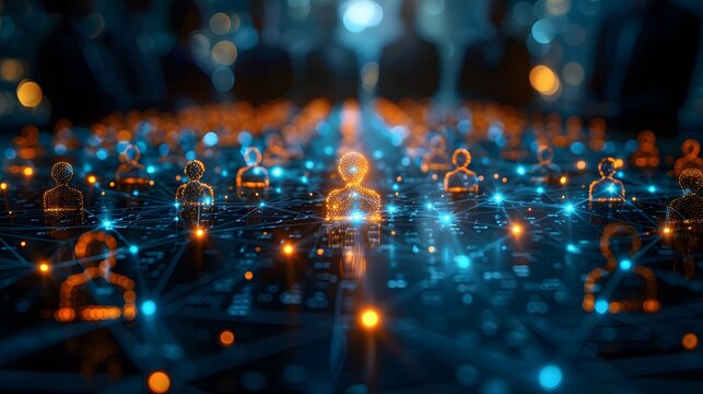 business connection network, symbolizing professional networking and strategic corporate partnerships