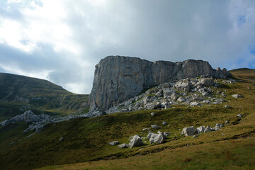 The Turkish Mosque rock in Bucegi Mountains, Romania
