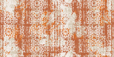 Navajo tribal vector seamless pattern. Native American ornament. Ethnic South Western decor style. Boho geometric ornament. Pixel seamless pattern. Mexican blanket, rug. Woven carpet