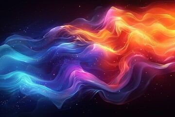 Fototapeta premium A colorful, swirling line of light with blue, red, and purple colors