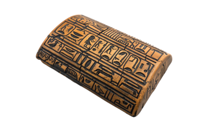Ancient Egyptian artifact with hieroglyphs on a stone surface, representing historical and cultural significance.