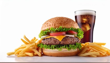 realistic juicy burger with tomato, cheese and lettuce, ai generated 