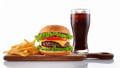 realistic juicy burger with tomato, cheese and lettuce, ai generated 