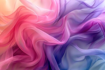 Obraz premium A colorful, flowing piece of fabric with a pink and purple hue