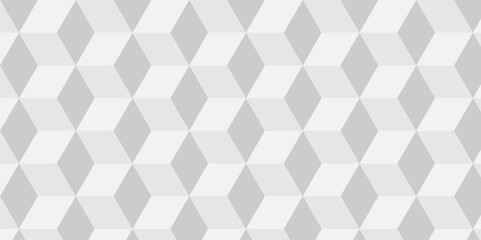 Fototapeta premium Abstract cube geometric tile and mosaic wall or grid backdrop hexagon technology. white or gray geometric block cube structure. Vector of cube geometric pattern grid backdrop triangle background.