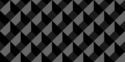 Fototapeta premium Abstract dark black cube modern and luxury square shape geometric wallpaper. Geometric tiles, mosaic creative seamless pattern block cube background. minimal hexagon Cubes mosaic.