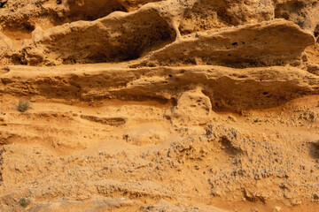 Eroded Rock Formation on Sardinian Beach
