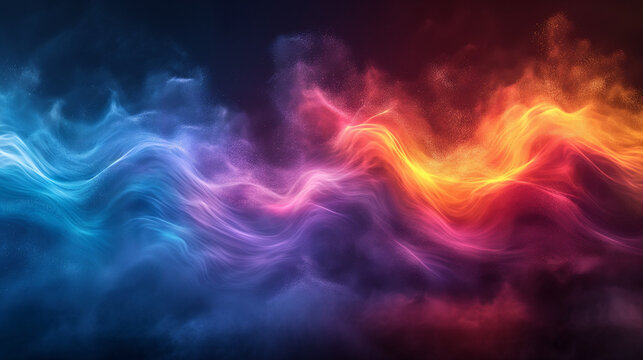 A detailed visualization of the electromagnetic spectrum, highlighting different wavelengths and frequencies with vibrant colors and scientific labels.