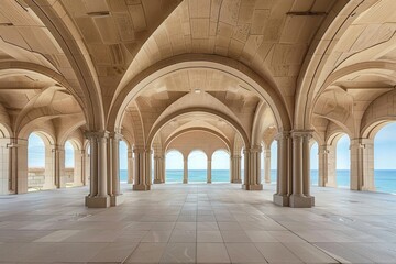 Fototapeta premium Mediterranean Archway Overlooking Sea