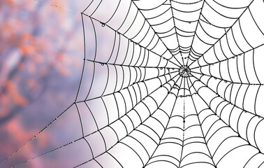 Obraz premium spider web element halloween. spider frame border design template