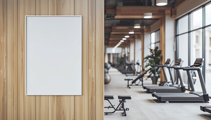 Modern luxury hotel gym ergonomic design with empty frame