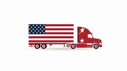 Freight transportation across the United States of America. The concept of cargo transportation.