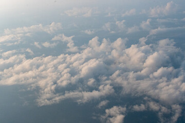 Fototapeta premium Texas, USA - An aerial view of clouds over the farmlands of Eastern Texas near Houston