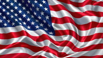 Flag of the United States of America. Abstract background of the United States of America flag waving in the air