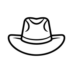Hat icon or modern line symbol. Vector line art and icon design with bold outline. Black and white Pixel Perfect minimalistic symbol isolated white background. Silhouette simple thin sign
