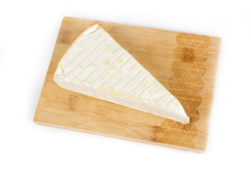 brie cheese isolated on white 