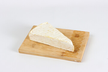 brie cheese isolated on white 