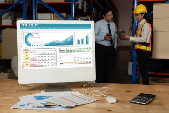 Spreadsheet document information financial startup concept. data and graphs in spreadsheet documents for online analysis project dashboard accounting digital snugly