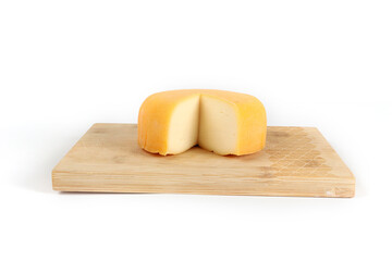 hard cheese isolated on white 