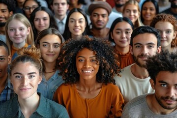 photo of a large, diverse group of international friends from different cultures and backgrounds coming together to showcase global community, unity, and collaboration.