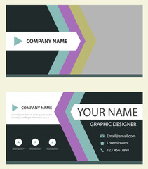 Professional and Creative Business Card Template. Vector Illustration. Eps10