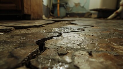 basement crack in floor