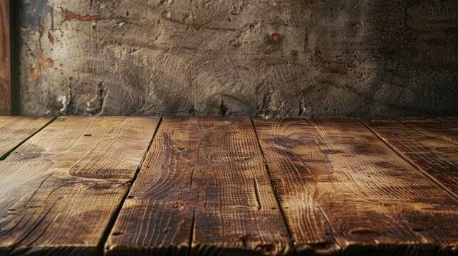 Old wooden table with no items on it