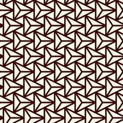 Contemporary geometric pattern. Repeated triangles motif. Seamless surface design. Modern geo abstract background. Minimalist wallpaper. Simple ornamental digital paper, textile print. Vector art