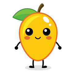 Fototapeta premium Mango character, cartoon vector illustration 