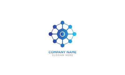 nanotechnology logo design black simple flat icon on white background