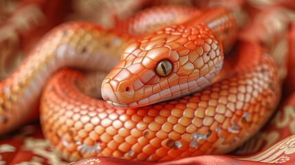 Obraz premium Close-Up of a Decorative Snake Figurine Representing the Chinese Zodiac