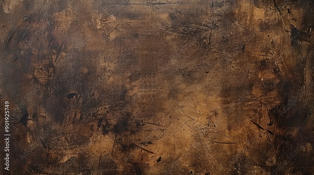 Wall mural Weathered background dark brown grunge paper