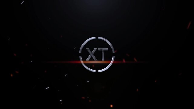 XT Business Logo Animation, 3D Xt Letter Logo Trailer Videos On Cinematic Background