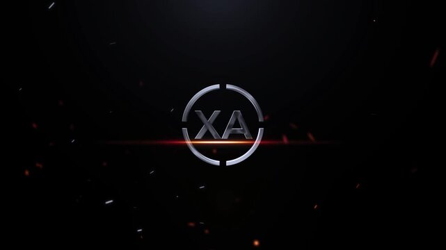 XA Business Logo Animation, 3D Xa Letter Logo Trailer Videos On Cinematic Background