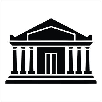 recommend clip art: Silhouette of the theater building with columns art vector
                    