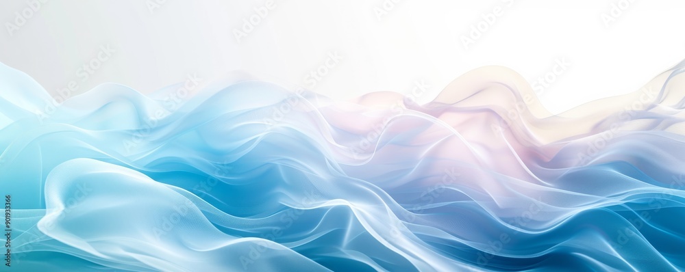 Poster abstract gradient waves on white background, fluid motion art. modern design and artistic concept