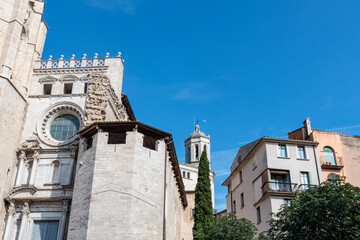Girona, view of the city from the defensive walls