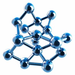 Fototapeta premium Three-Dimensional Structure of Metallic Atoms Forming Complex Network in Laboratory Setting