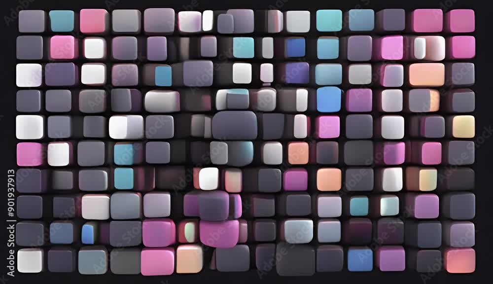 Wall mural gradient strict 3d background black minimalistic grid design