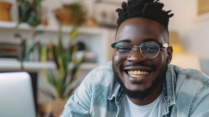 Obraz premium Smiling Home-Based CEO Working Remotely