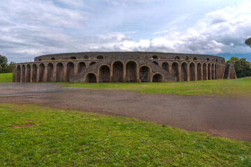 Pompeii, Naples / Italy - 04.26.2024 : Famous ancient city of Pompeii near Naples. Paths and ruins in ancient Pompeii, Campania, Italy