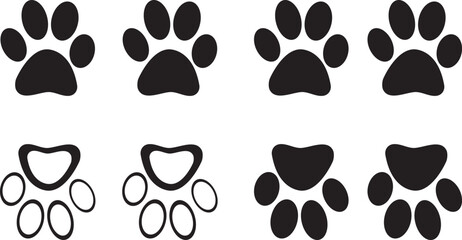 Dog silhouette vector art illustration. Black silhouette vector design.