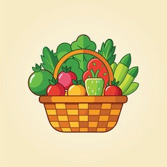 Fresh Basket Vegetables for Healthy.