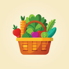 Fresh Basket Vegetables for Healthy.