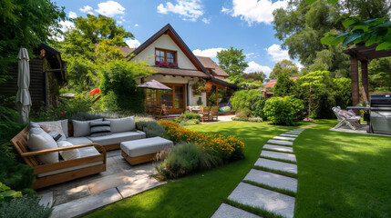 Cozy Outdoor Garden Pathway