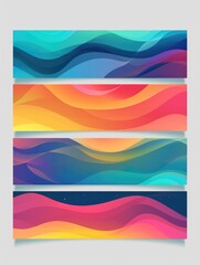 Obraz premium Colorful beach banners