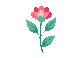 floral flowers minimal isolated flat vector pro collection illustration on white background.